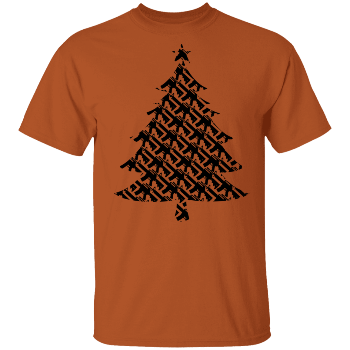 Rifle Firearm Christmas Tree T-Shirt