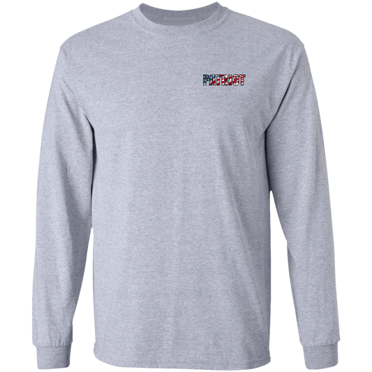 Patriot American Bald Eagle Double Sided Long Sleeve T-Shirt
