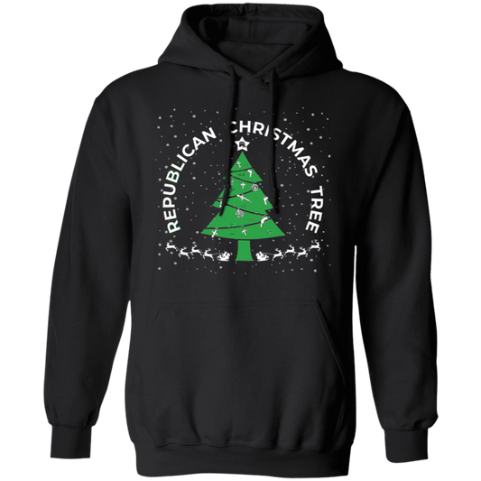 Republican Christmas Tree Ugly Christmas Pullover Hoodie