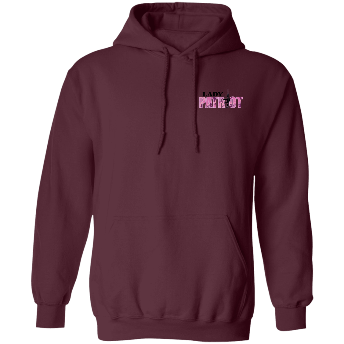 Lady Patriot 1776 American Bald Eagle Double Sided Pullover Hoodie