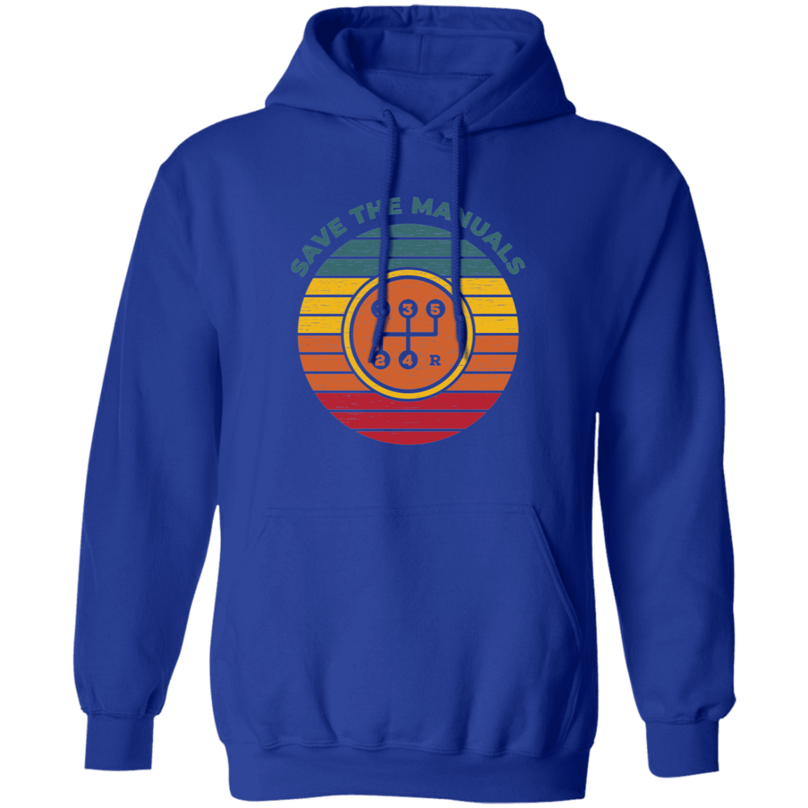 Save the Manuals Stick Shift 5 Speed Pullover Hoodie