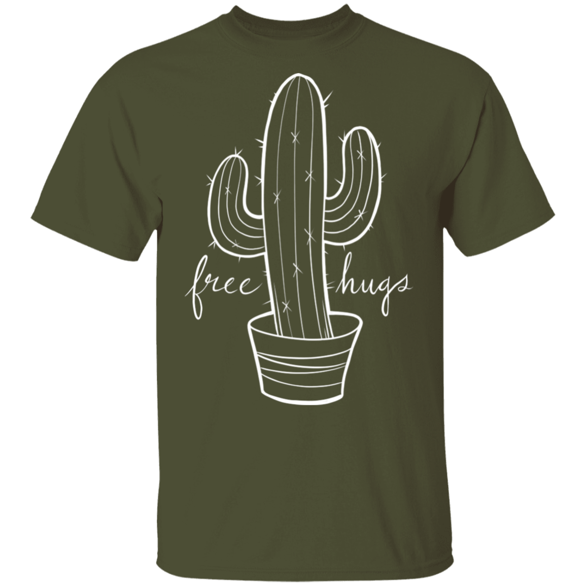 Free Hugs Cactus Funny T-Shirt