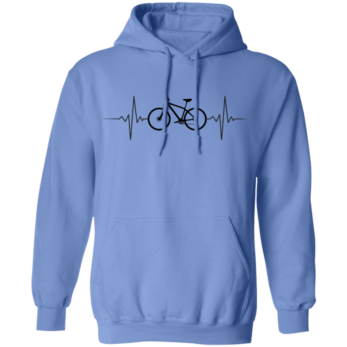 Mountain Biking Biker Heartbeat Pullover Hoodie