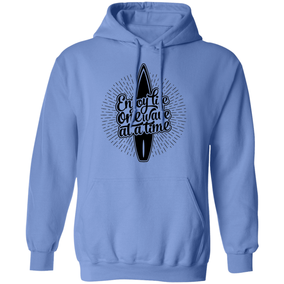 Enjoy Life One Wave At A Time Surfing Pullover Hoodie