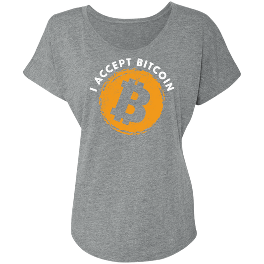 I Accept Bitcoin BTC Cryptocurrency Women's T-Shirt