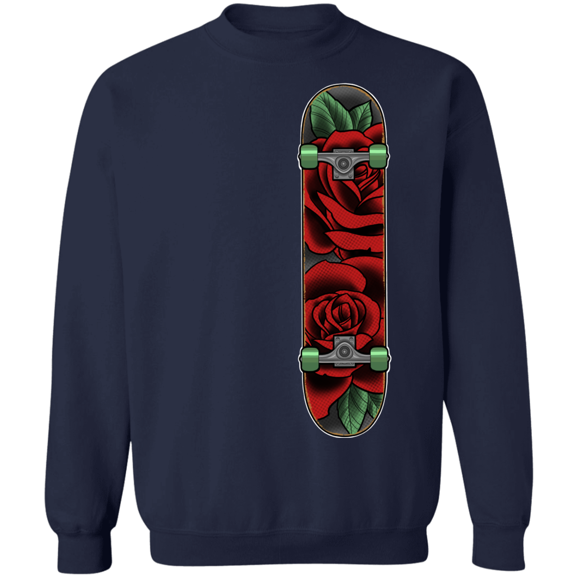 Rose Classic Skateboard Skateboarder Crewneck Sweatshirt