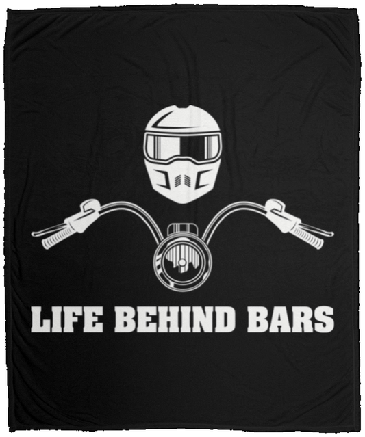 Life Behind Bars Funny Motorcycle Fleece Blanket - 50x60