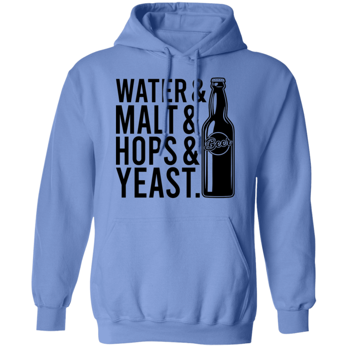 Water & Malt & Hops & Yeast Beer Pullover Hoodie