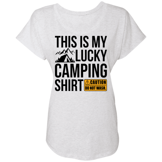 This Is My Lucky Camping Shirt Women's Dolman Sleeve