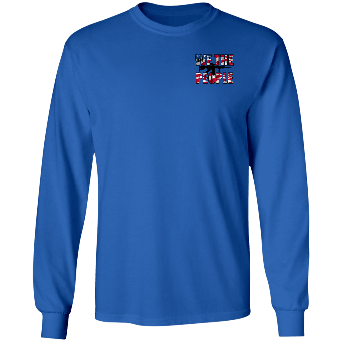 We the People American Bald Eagle 1776 Double Sided Long Sleeve T-Shirt