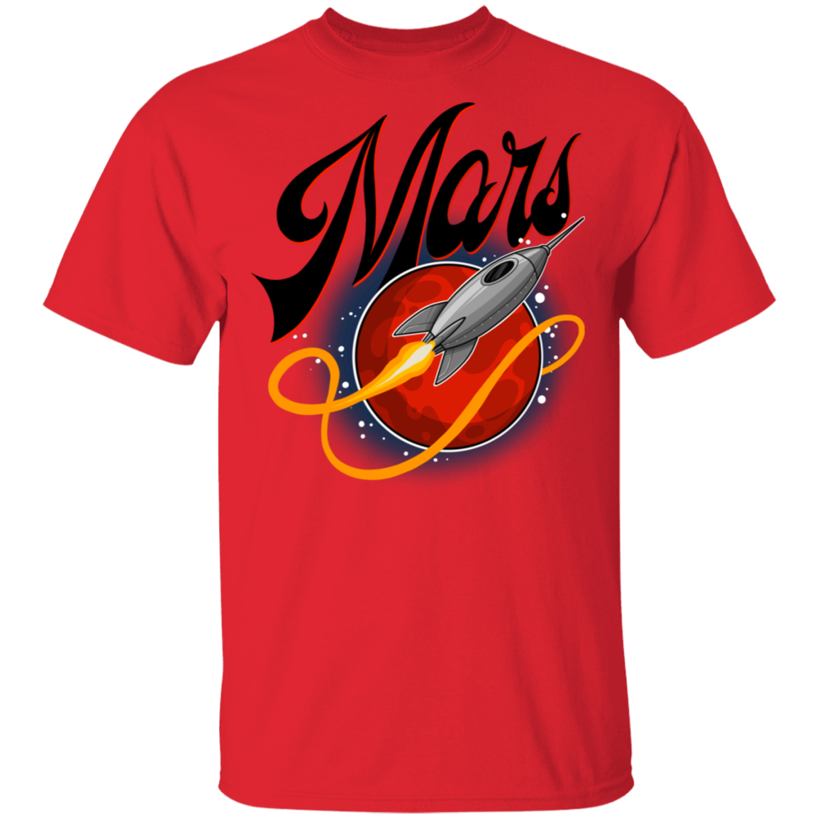 Men's Space Mars Space Ship Old Style T-Shirt