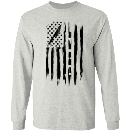 Chef Cook Culinary American Flag Long Sleeve T-Shirt