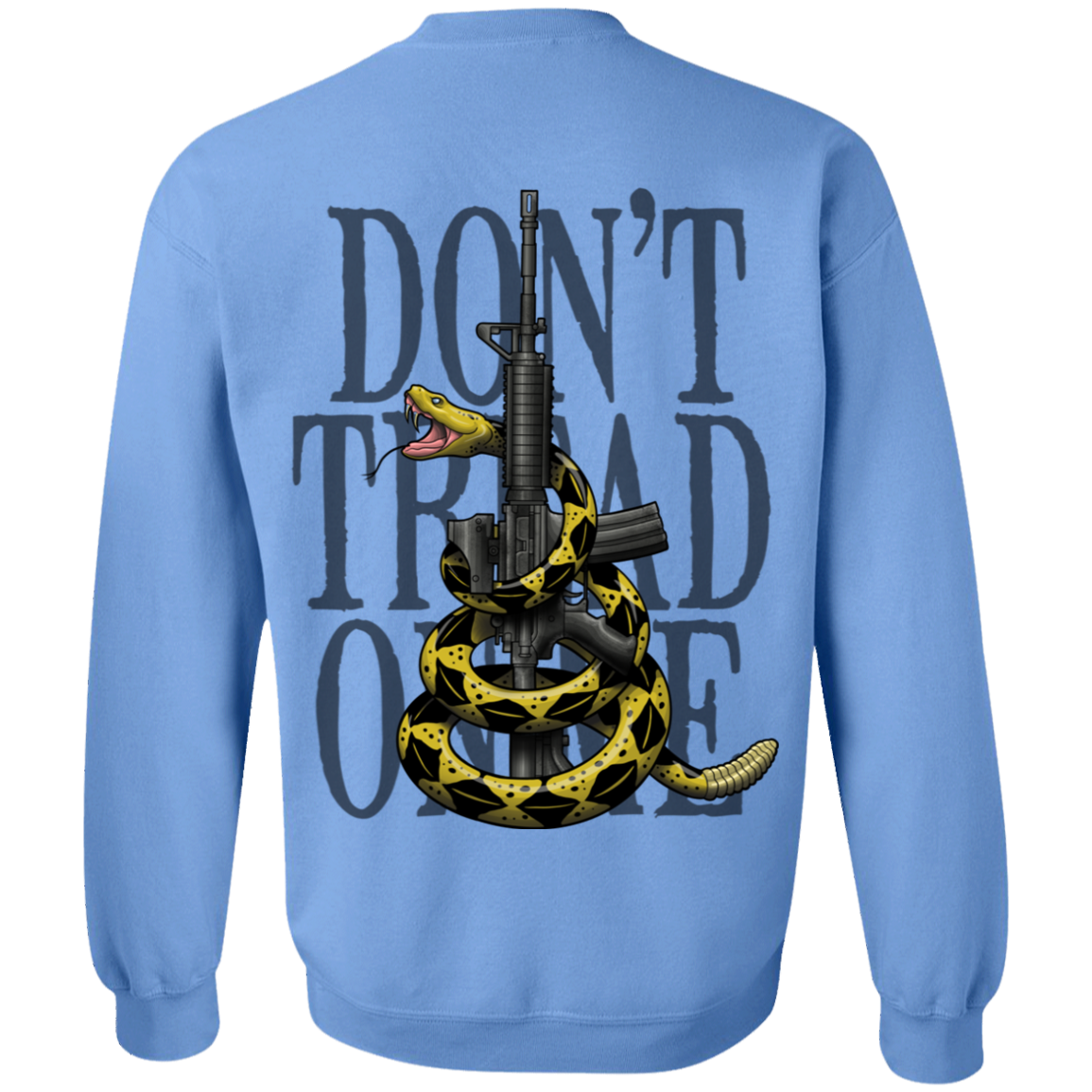 Patriot Don't Tread on Me Gadsden Flag Double Sided Crewneck Sweatshirt