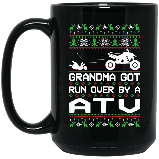 Wheel Spin Addict ATV Quad Christmas 15 oz. Black Mug