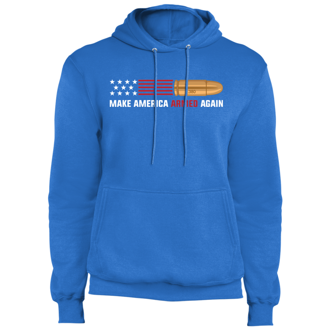 .380 Make American Armed Again Bullet American Flag USA Pullover Hoodie
