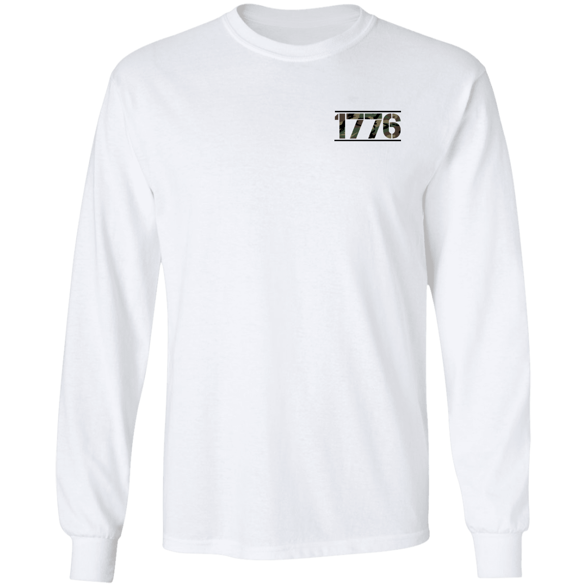 1776 American Bald Eagle Double Sided Long Sleeve T-Shirt