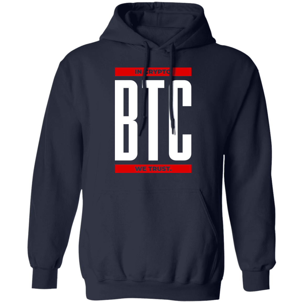 Bitcoin BTC In Crypto We Trust Cryptocurrency Pullover Hoodie