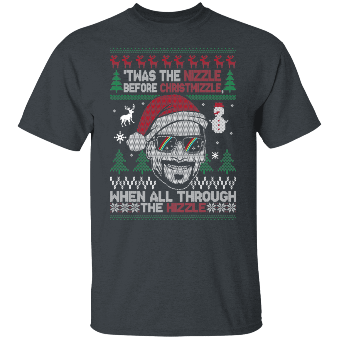 Nizzle Before Christmizzle Funny Ugly Christmas Party T-Shirt