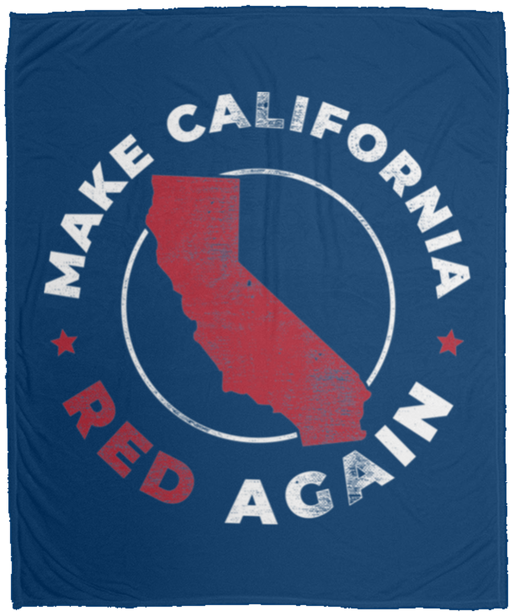 Make California Red Again Republican Fleece Blanket - 50x60