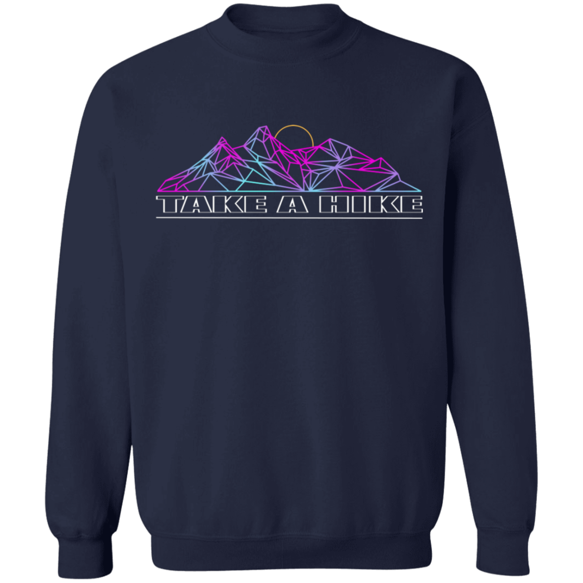 Take a Hike Abstract Camping Nature Crewneck Sweatshirt