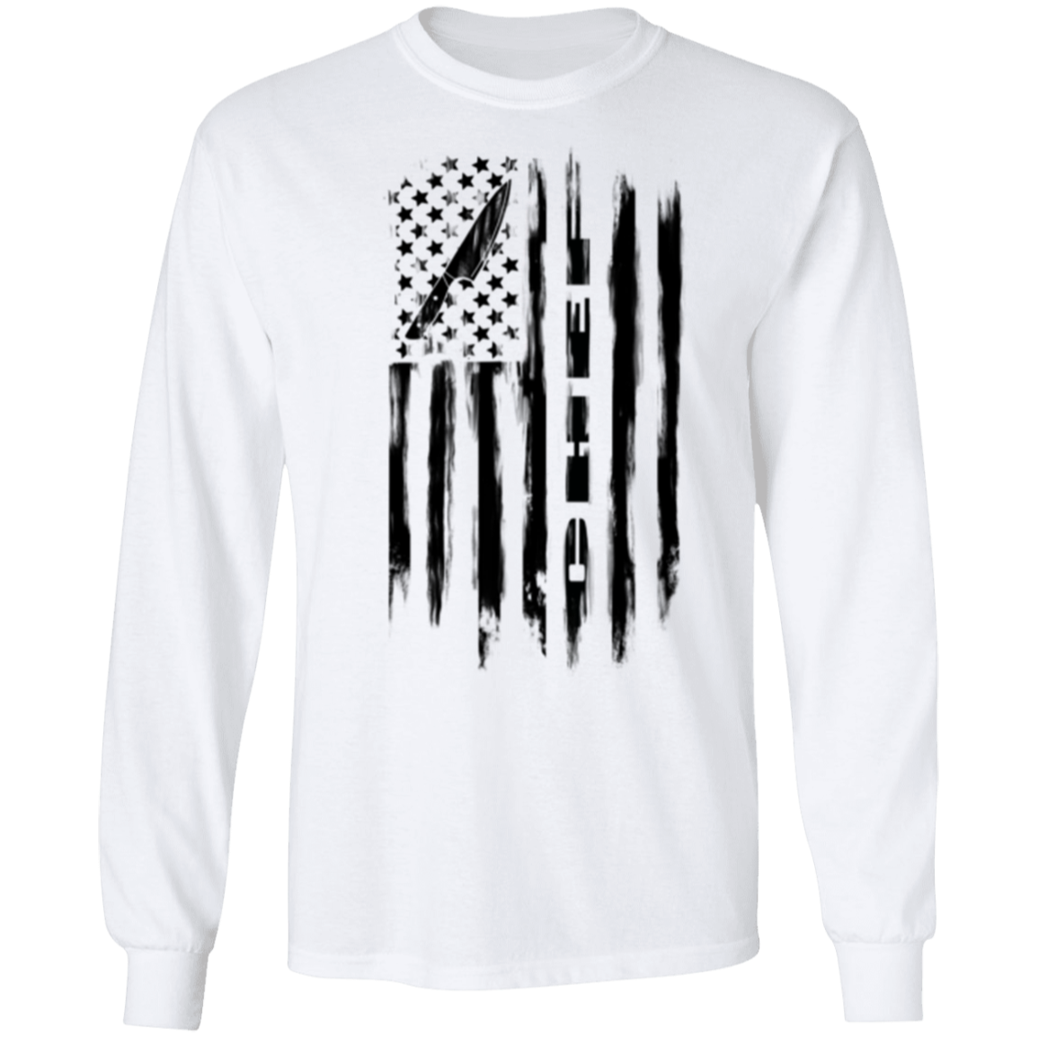 Chef Cook Culinary American Flag Long Sleeve T-Shirt
