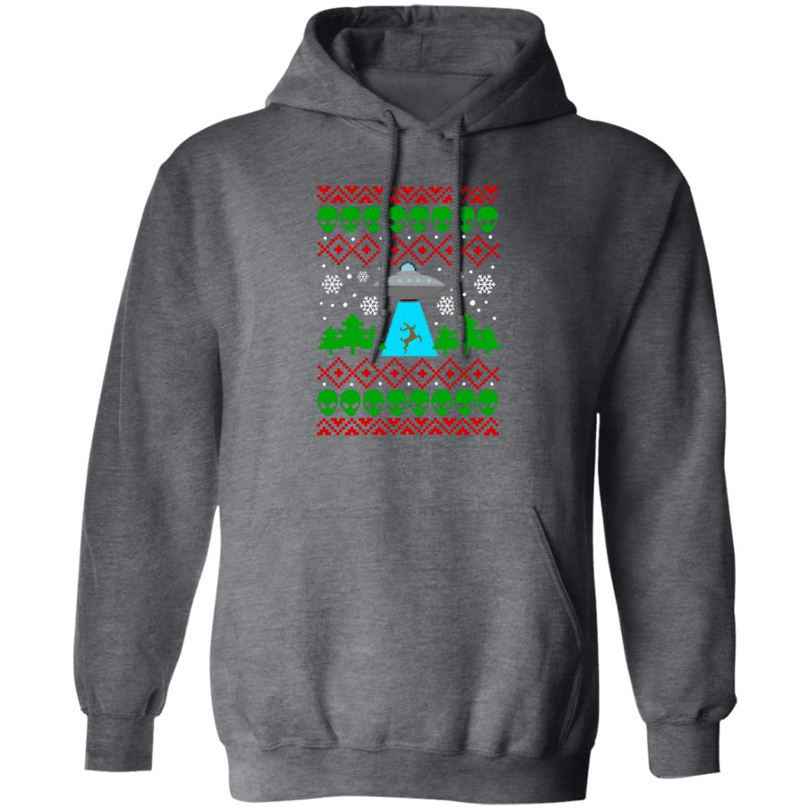 UFO Funny Christmas Pullover Hoodie