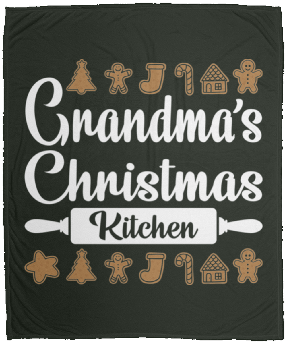 Grandma's Christmas Kitchen Cookies Fleece Blanket - 50x60