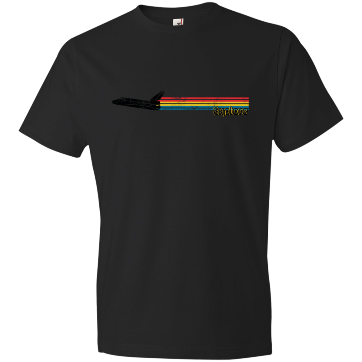 Youth Space Rocket Ship Explorer Lightweight T-Shirt
