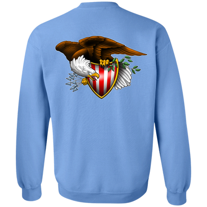 Patriot American Bald Eagle Double Sided Crewneck Sweatshirt