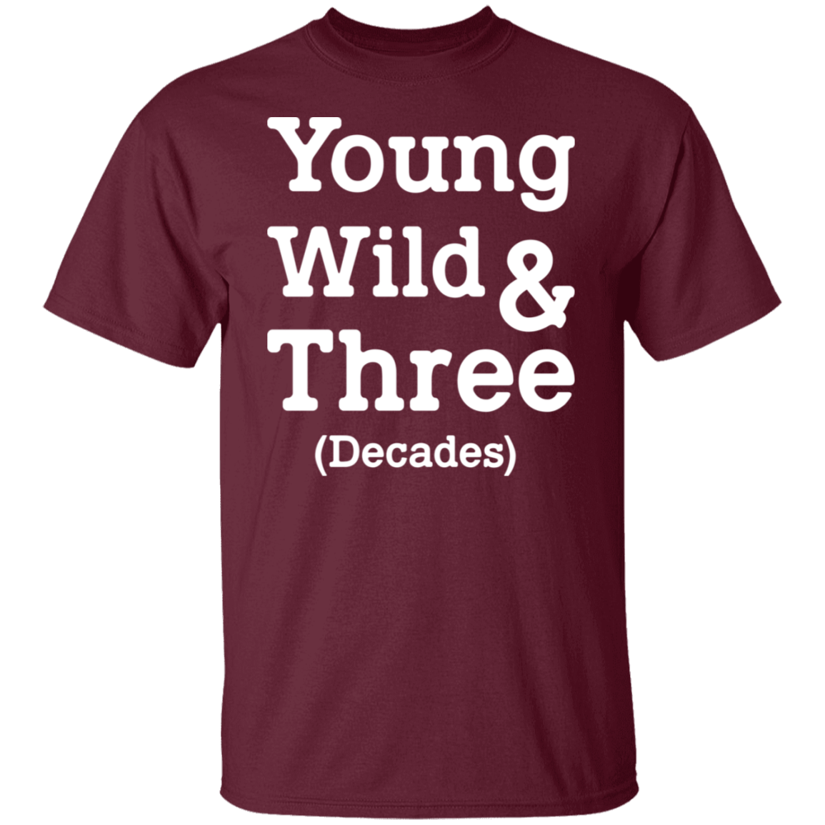 Young Wild And Three Decades Funny Thirties Birthday T-Shirt