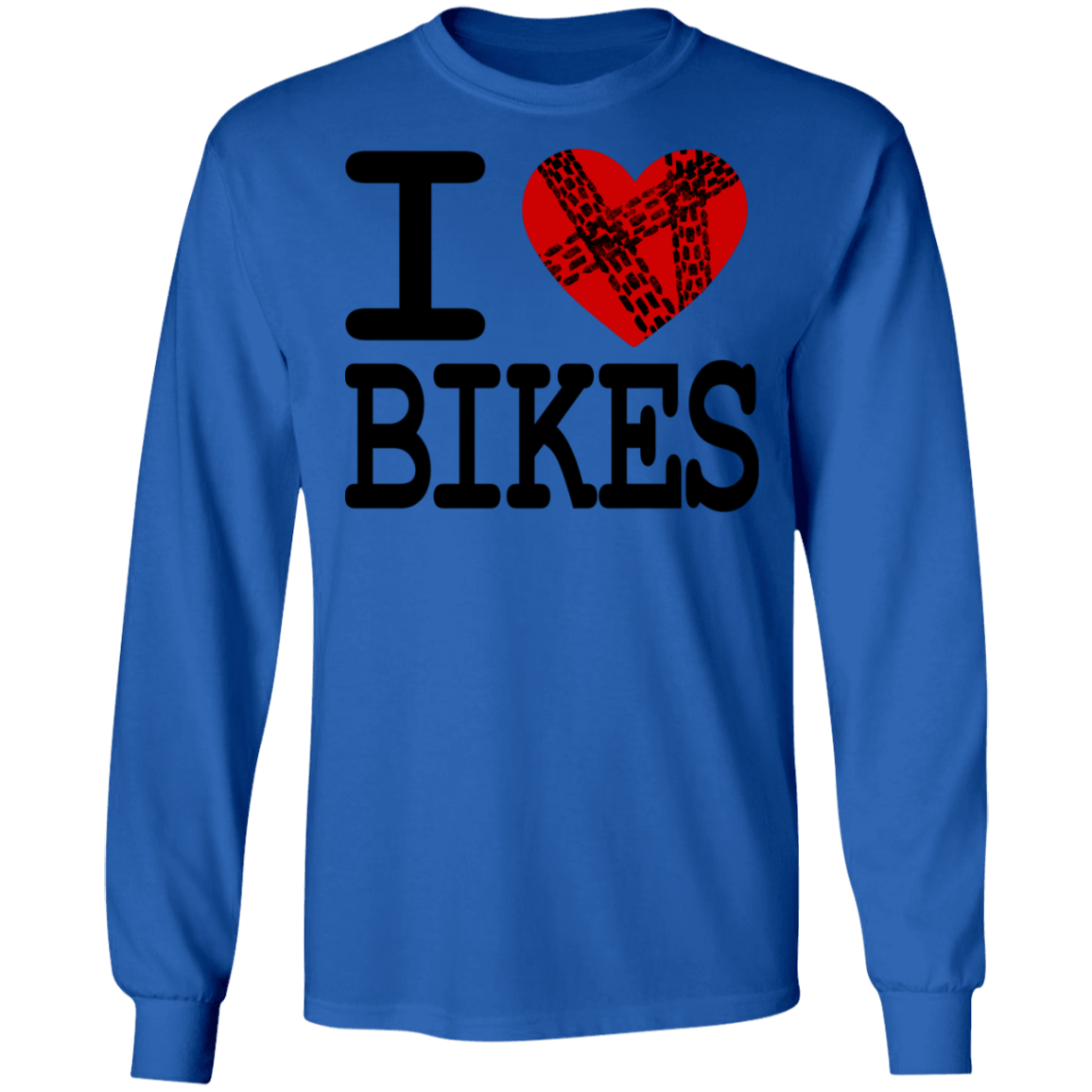 I Heart Bikes Biking Long Sleeve T-Shirt
