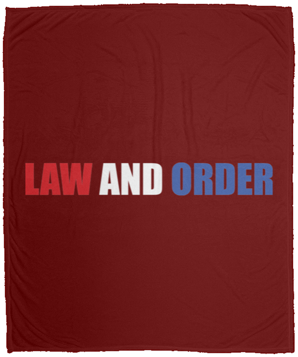 Law and Order Red White and Blue Fleece Blanket - 50x60