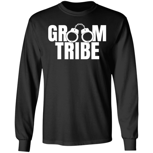 Bachelor Party Wedding Funny Groom Tribe Long Sleeve T-Shirt