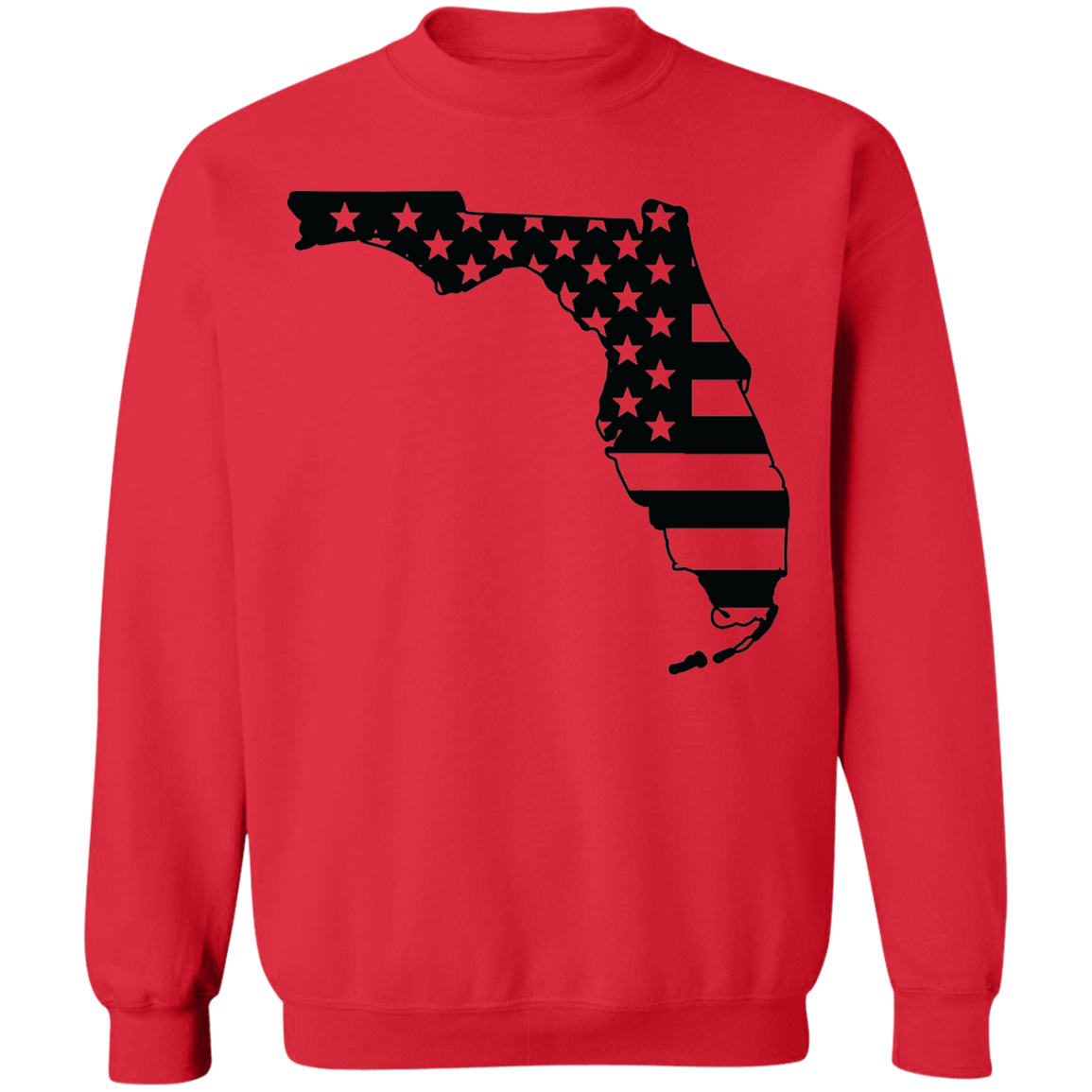 Florida State American Flag USA Crewneck  Sweatshirt