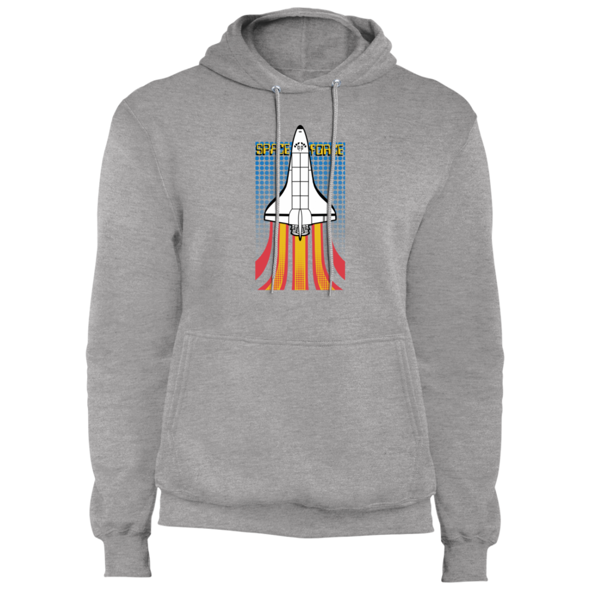 Men's Space Force Retro 80s Fleece Pullover Hoodie