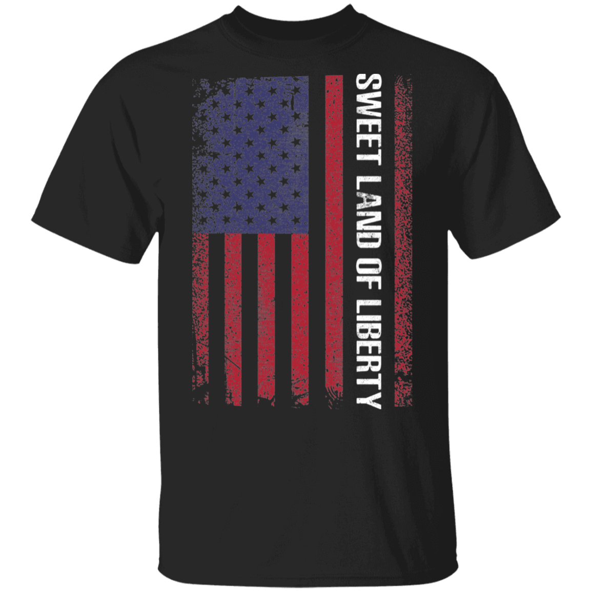 Sweet Land Of Liberty American Flag  T-Shirt