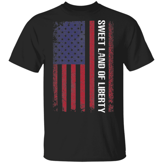 Sweet Land Of Liberty American Flag  T-Shirt