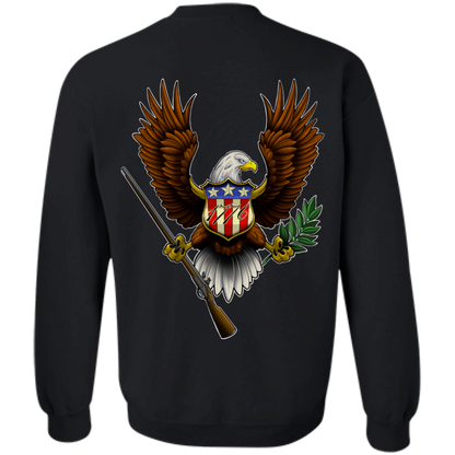 Patriot 1776 American Bald Eagle Double Sided Crewneck Sweatshirt