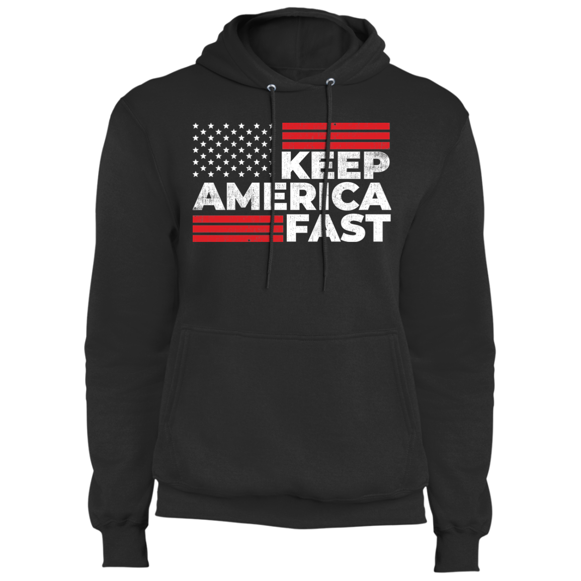 Keep America Fast American Flag Racing Pullover Hoodie