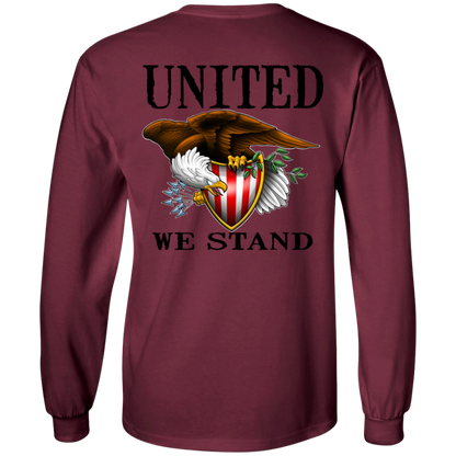 We the People United We Stand Double Sided Long Sleeve T-Shirt