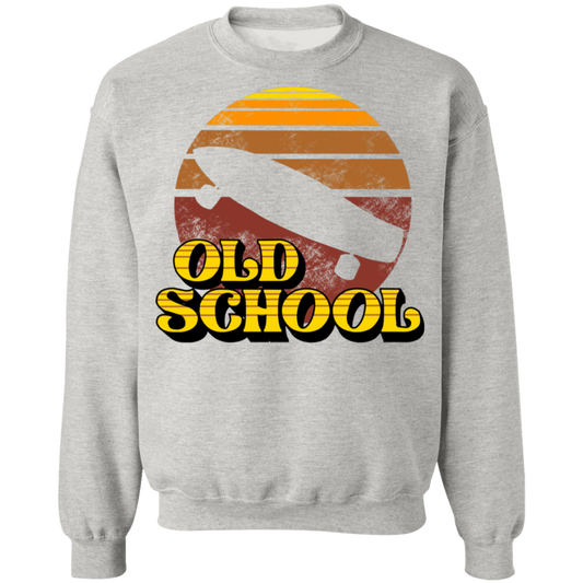Old School Skateboard Short Board Long Board Crewneck Sweatshirt