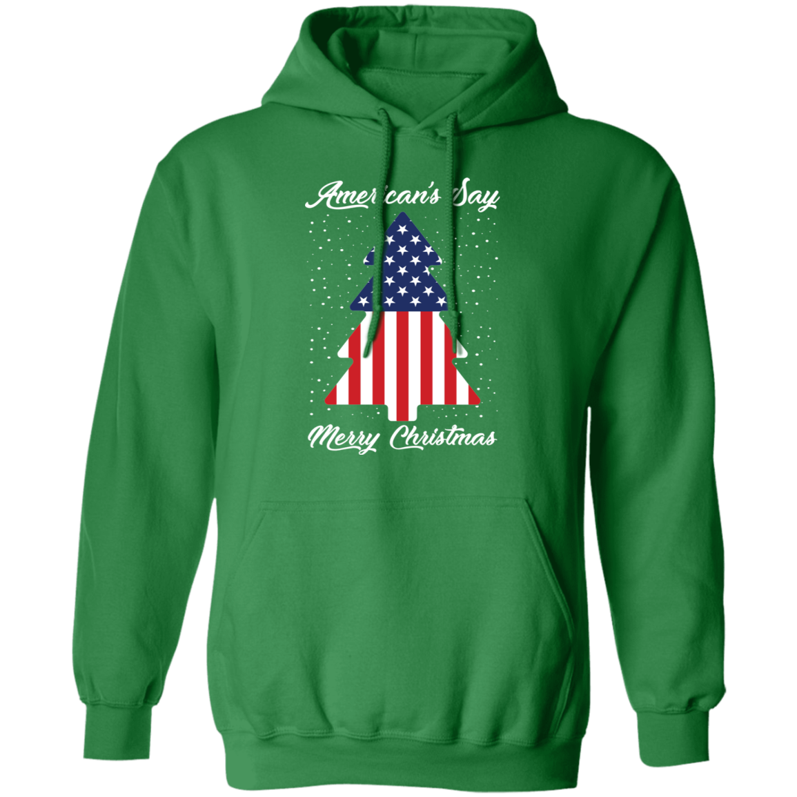 American's Say Merry Christmas Ugly Christmas Pullover Hoodie