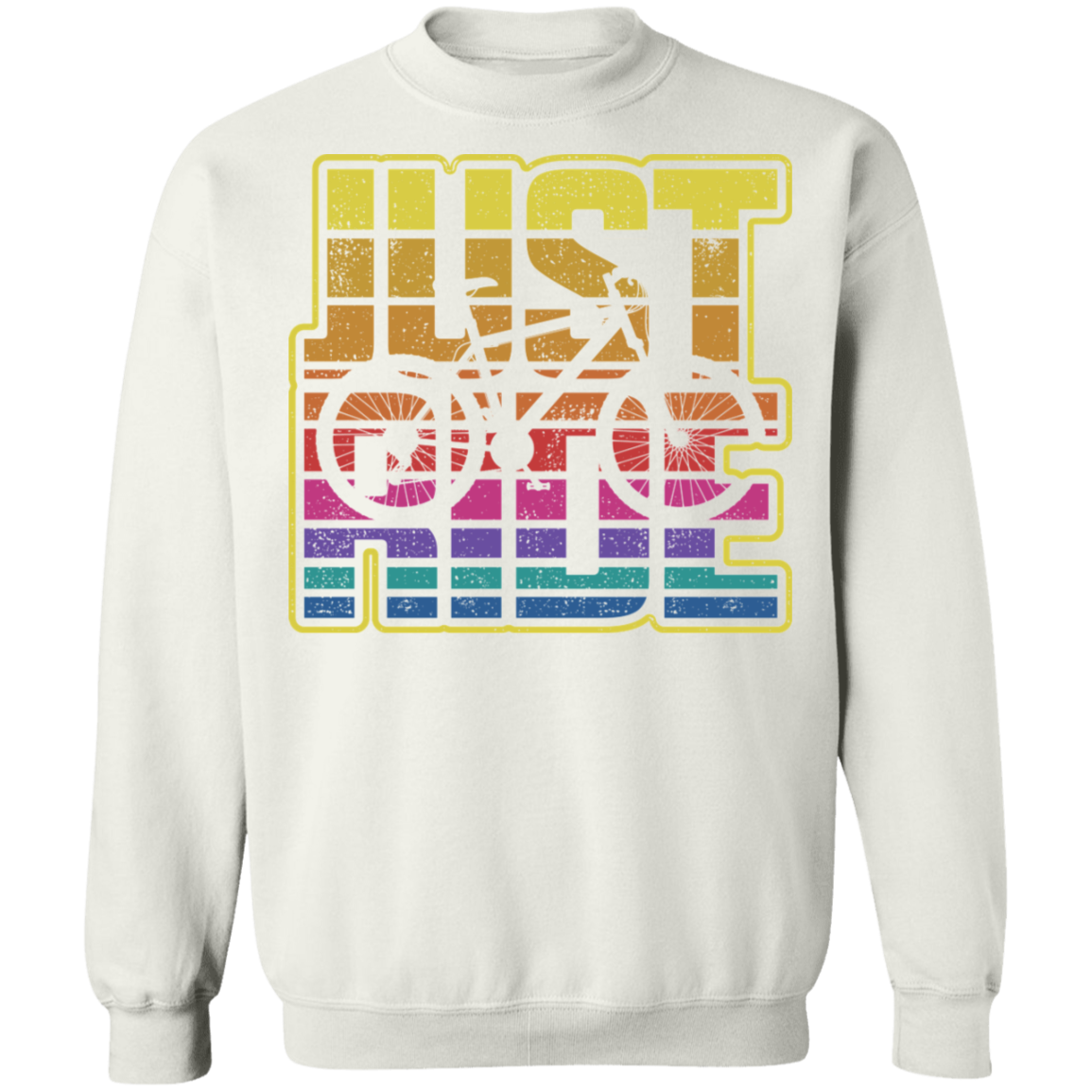 Just Ride Biking Mountain Bike Crewneck Sweatshirt