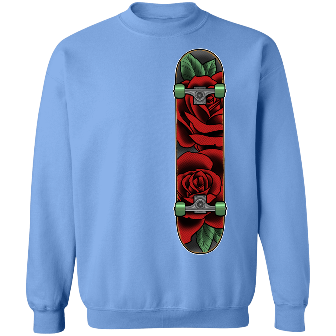 Rose Classic Skateboard Skateboarder Crewneck Sweatshirt