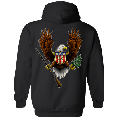 We the People American Bald Eagle 1776 Double Sided Pullover Hoodie