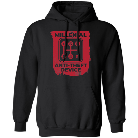 Millennial Anti-Theft Device Manual Stick Shift 5-Speed Pullover Hoodie