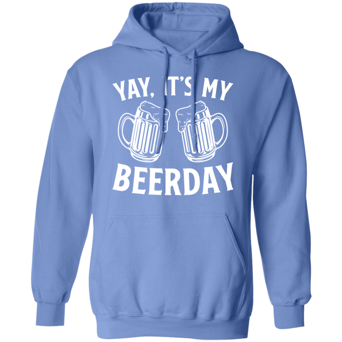 Yay It's My Beerday Funny Birthday Pullover Hoodie
