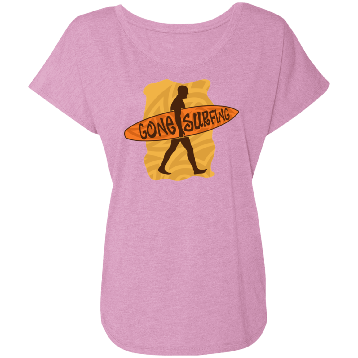 Gone Surfing Beach Women's Dolman Sleeve