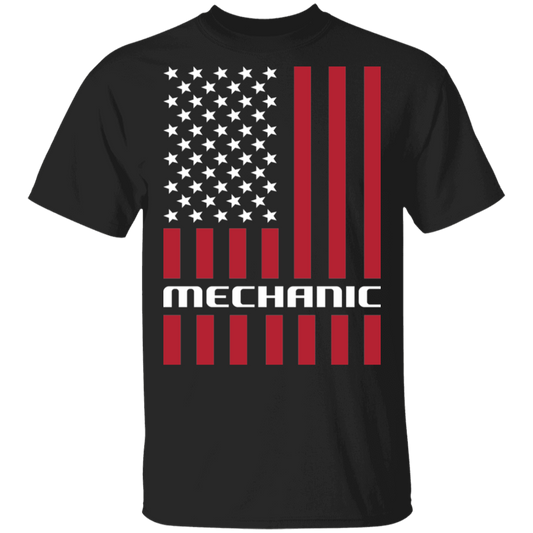 Mechanic Automotive American Flag USA T-Shirt