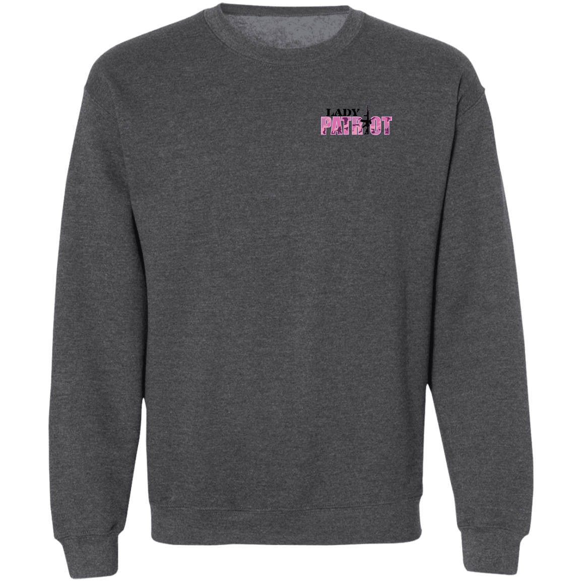 Lady Patriot 1776 American Bald Eagle Double Sided Crewneck Sweatshirt